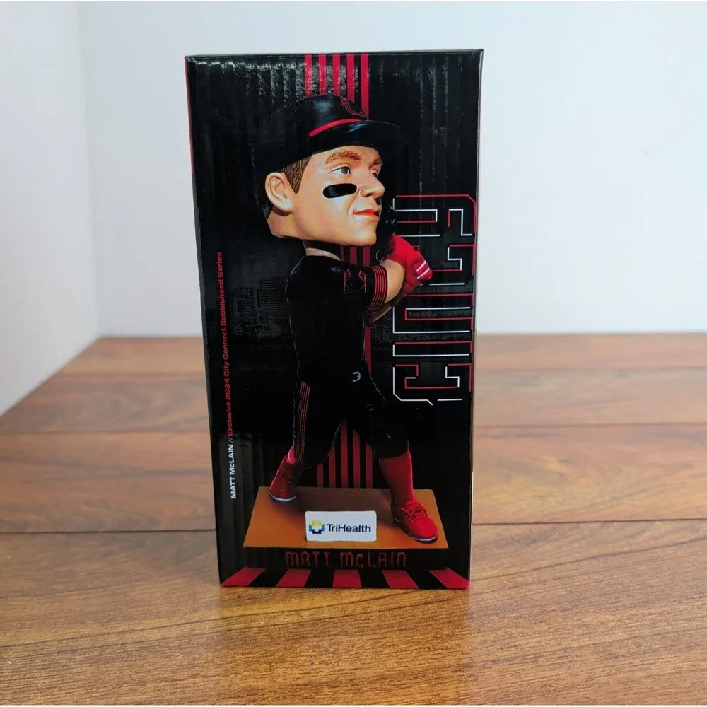 Matt McLain 2024 Cincinnati Reds City Connect Bobblehead Baseball Figure SGA MLB